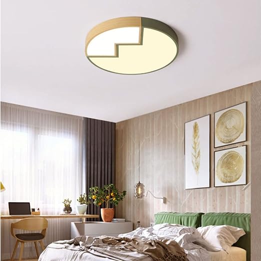 COSFEEL Nordic LED-inbouwplafondlamp Eenvoudig Te Installeren Ronde Minimalistische Lamp Dicht Bij Plafondlamp Macaron Verlichtingsarmaturen (3000K Warm Licht) Voor Studie, Gang, Slaapkamer COSFEEL photo 2