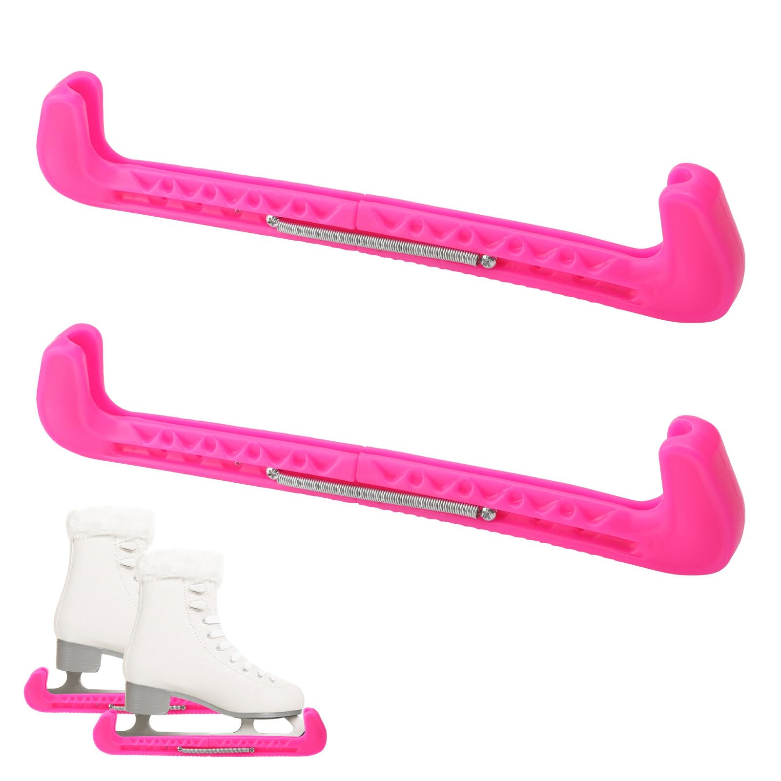 Protezioni Per Lame Da Pattinaggio Su Ghiaccio - Coprilame Regolabili Per Hockey E Artistico, Colore Rosa