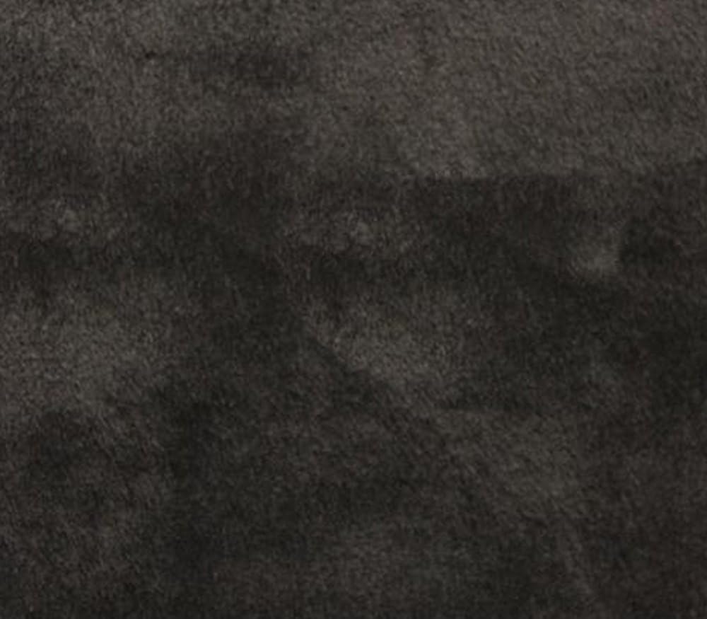 Faux Fur Fabric Long Pile Solid Smooth Beaver 02 Black / 62 Wide/Sold by The Yard
