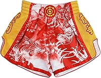Vista 89 de Fluory - Pantalones cortos de lucha para muay thai, shorts de MMA, ropa de entrenamiento para lucha en jaula, grappling, artes marciales, kickboxing