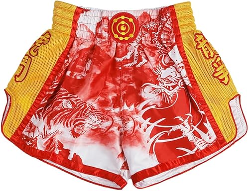 Miniatura 89 de Fluory - Pantalones cortos de lucha para muay thai, shorts de MMA, ropa de entrenamiento para lucha en jaula, grappling, artes marciales, kickboxing