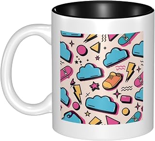 Ice Skate Ceramic Mug With Interior Painting (Both Sides)