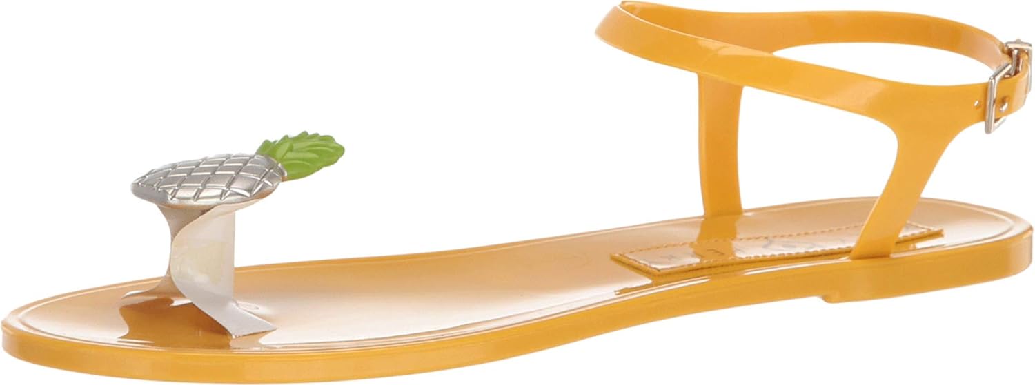Katy Perry Women's The Geli Flat Sandal 11 Metallic Pineapple