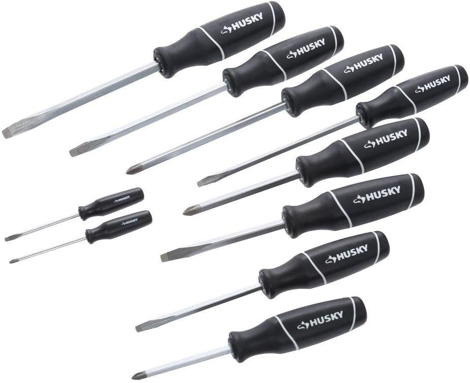HUSKY 10PIECE SCREWDRIVER SET WITH