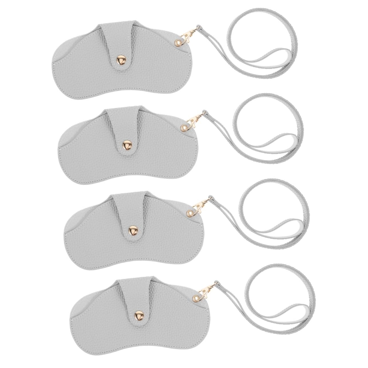 Healvian Borsa Per Occhiali Pieghevole Morbida Da Viaggio Da Sole Con Cordino Per Riporre Gli Occhiali Custodia Rigida Per Occhiali Da Appendere In Similpelle Colore Grigio