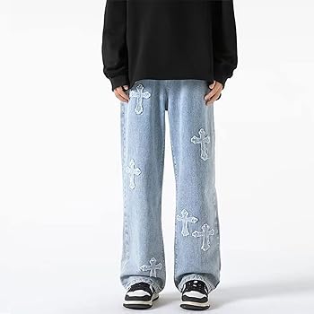 パンツ BTSG Wide Denim Baggy Pants Unisex Y2K Y2K Wide Leg Jeans - Unisex High Waist Oversized Denim