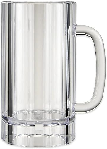 Miniatura 3 de GET - Taza de cerveza de plástico resistente a las roturas 20 onzas policarbonato 00087-PC-CL juego de 12