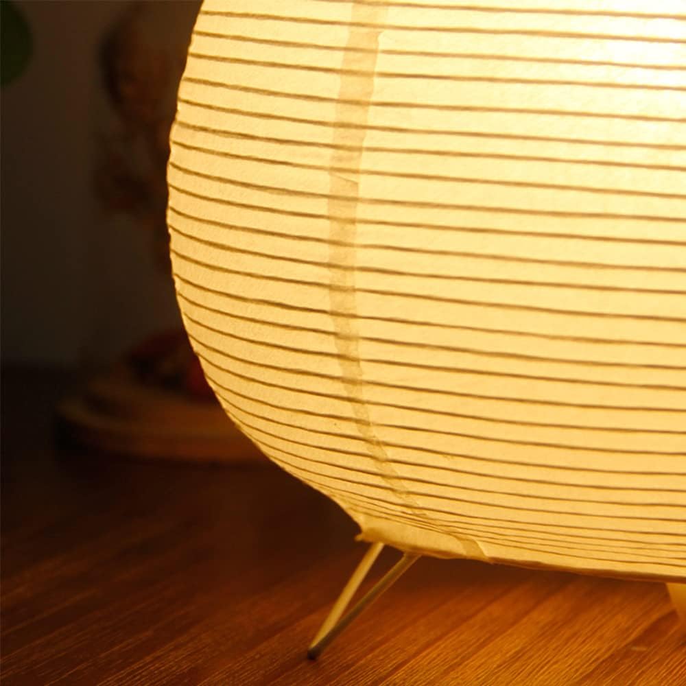 Small Table Lamp, Cute Paper Lamp, Ambient Lighting Lamp, Cozy Bedside Lamp, Minimalist Warm Glow Light for Bedroom Living Room Kids Room Dorm