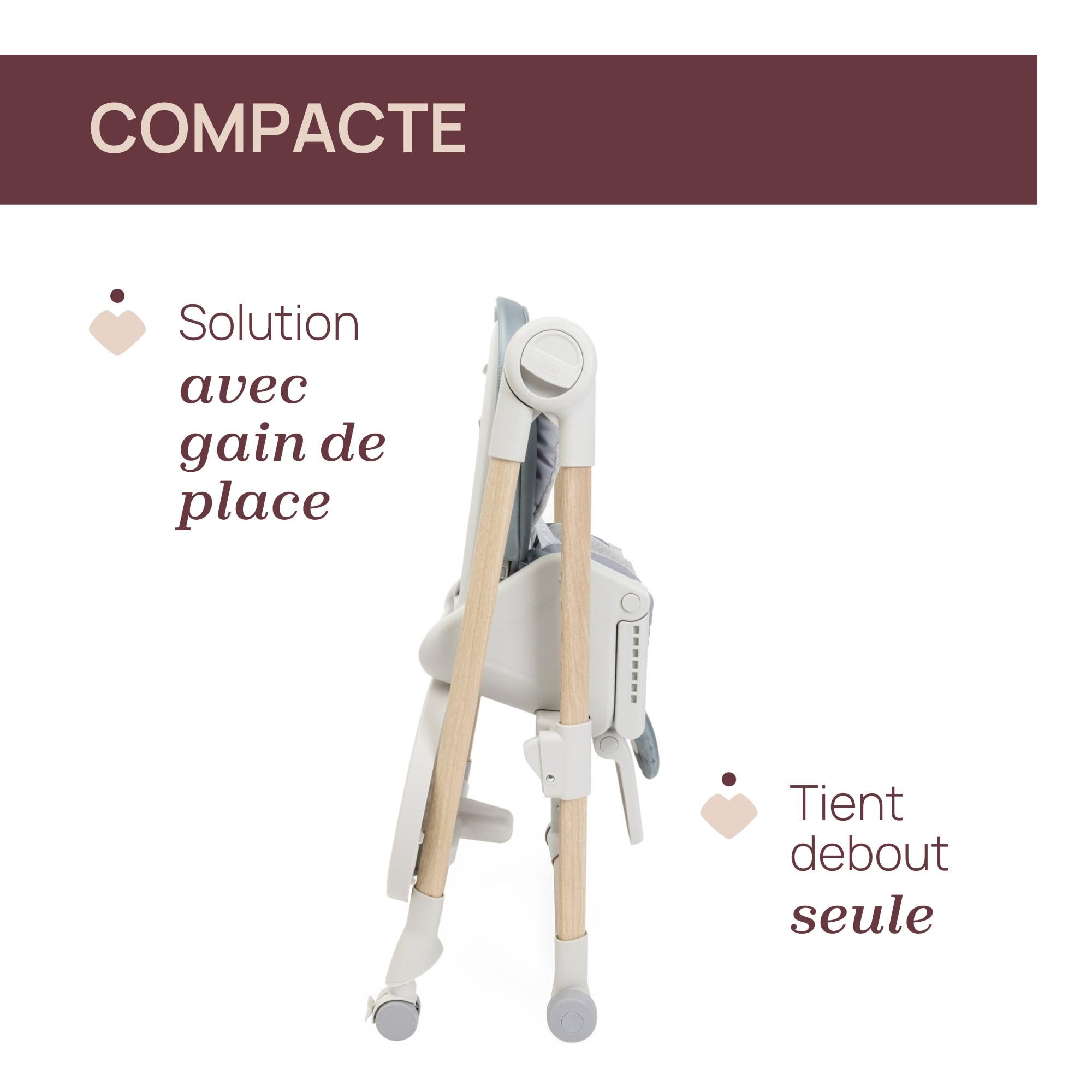 Chicco Polly Armonia Seggiolone Evolutivo Pappa per Bambini da 0 Mesi a 40 kg, Sedia Evolutiva, Seggiolone Reclinabile a Sdraietta con Altezza e Poggiapiedi Regolabili, 4 Ruote, Compatto, Verde