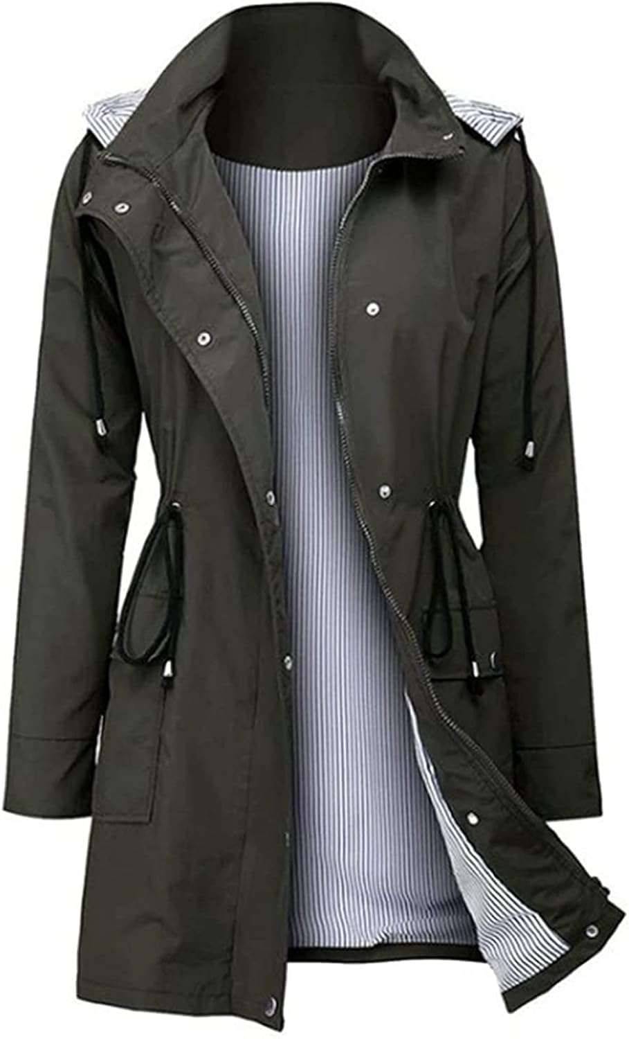 striped waterproof jacket