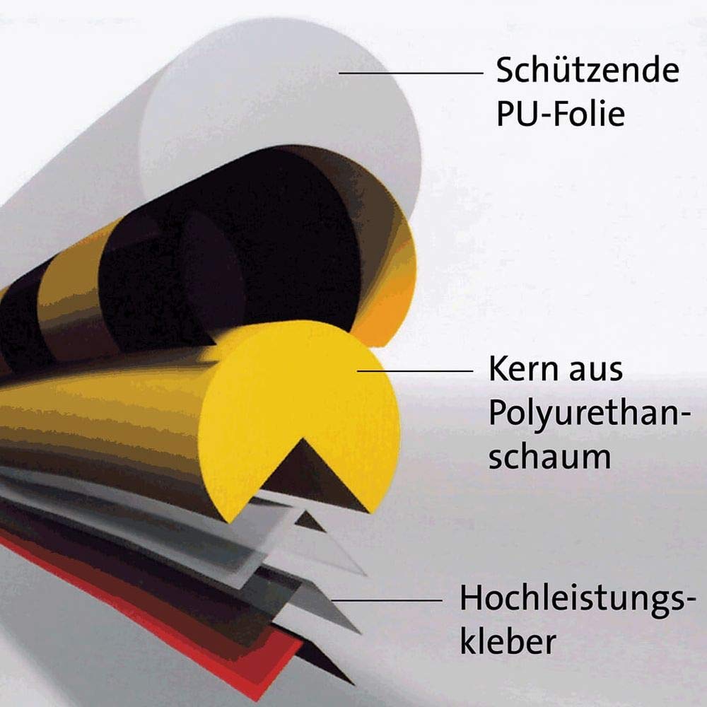 TMS Eckschutzprofil Typ A, selbstklebend, gelb/schwarz, 1 m, 5 Stück aus Kunststoff, Art.-Nr. 60615