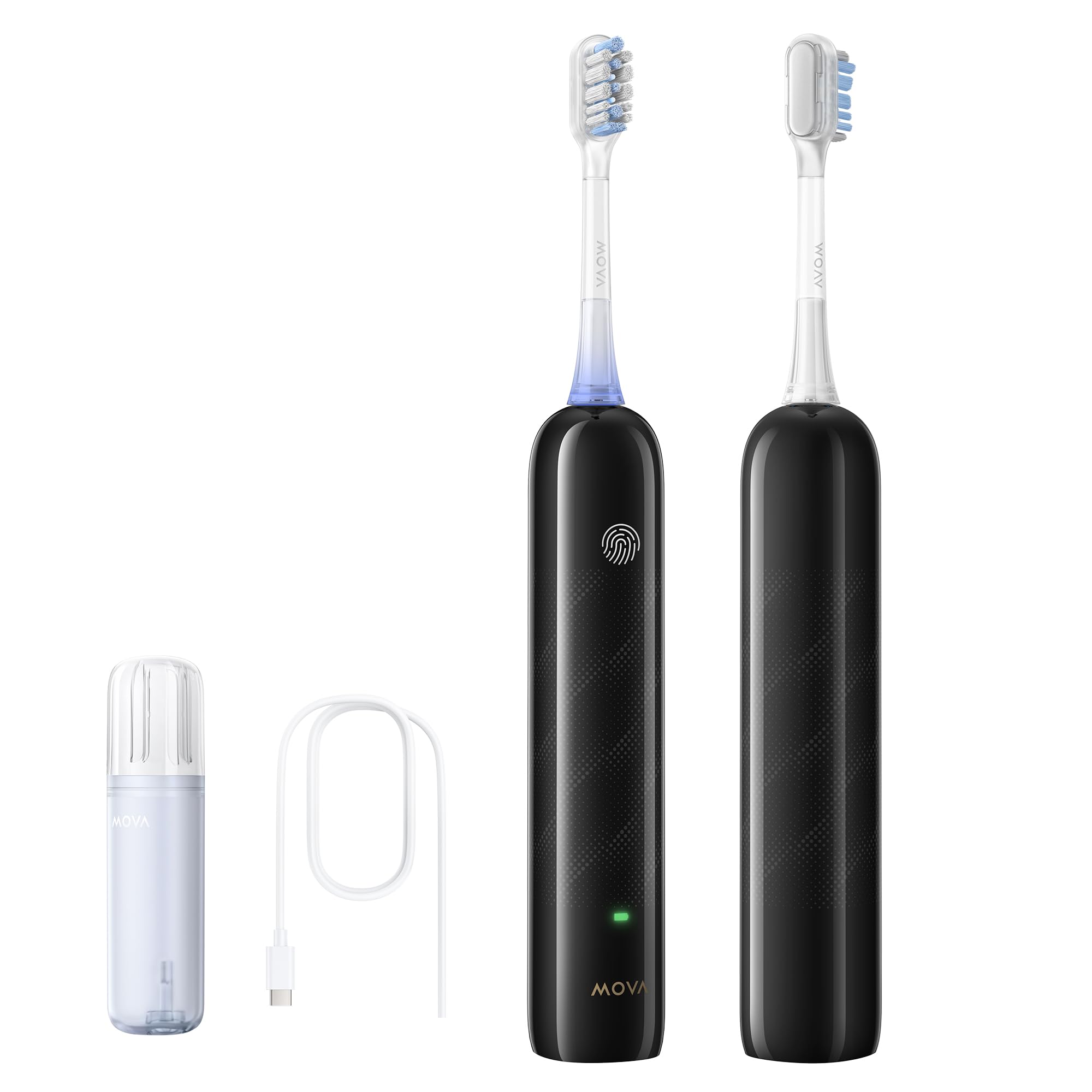 Mova Fresh SweepDrive Electric Toothbrush, Rechargeable Electric Power Toothbrush for Adults, Intuitive Pressure Sensing, 3-in-1 Replacement Brush