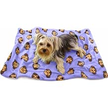Klippo Silly Monkey Fleece & Plush Blanket for Small Dog/Puppy - Lavender, Large 50" x 30"