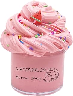 New Slime Toy Watermelon Scented Taffy Stretchy Butter Slime, Soft and Non-Sticky (7oz 200ml)