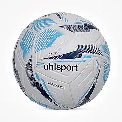 Bola de Futebol Campo Uhlsport Aerotrack Branco/Azul Tamanho 5