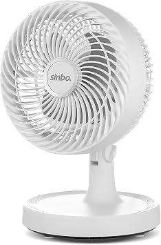Sinbo SF-7703 Desktop Fan 3 Stage Speed Adjustment, 35W Quiet and Compact Desk Type Fan, Adjustable Head, Low Energy Consumption, For Office and Home Use