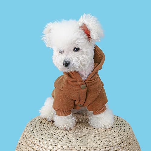 Miniatura 3 de Ropa para perro con capucha para mascotas, abrigo de invierno para cachorros, sudaderas para perros pequeños, niño y niña, patrón de llamarme,