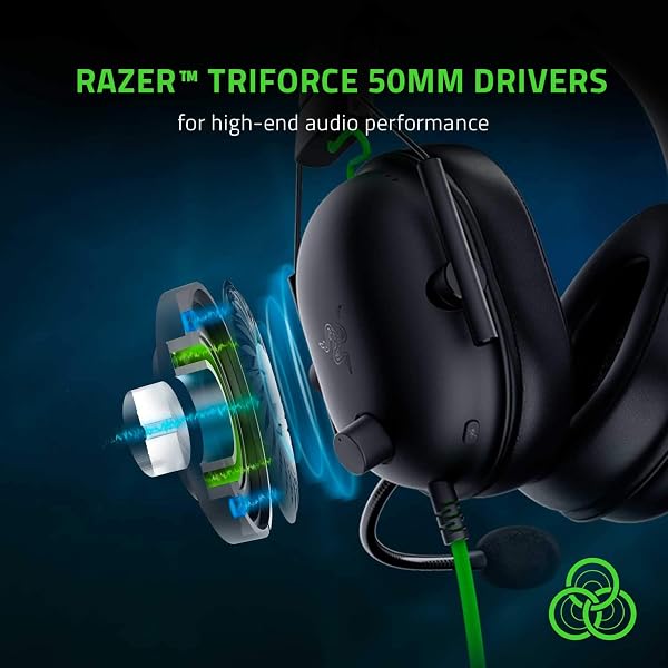 Razer BlackShark V2 X - Multi-Platform Wired Esports Headset (Triforce 50 mm Drivers, Advanced Passive Noise Cancellation, 7.1 Surround Sound, Hyperclear Cardioid Mic) Black - 3