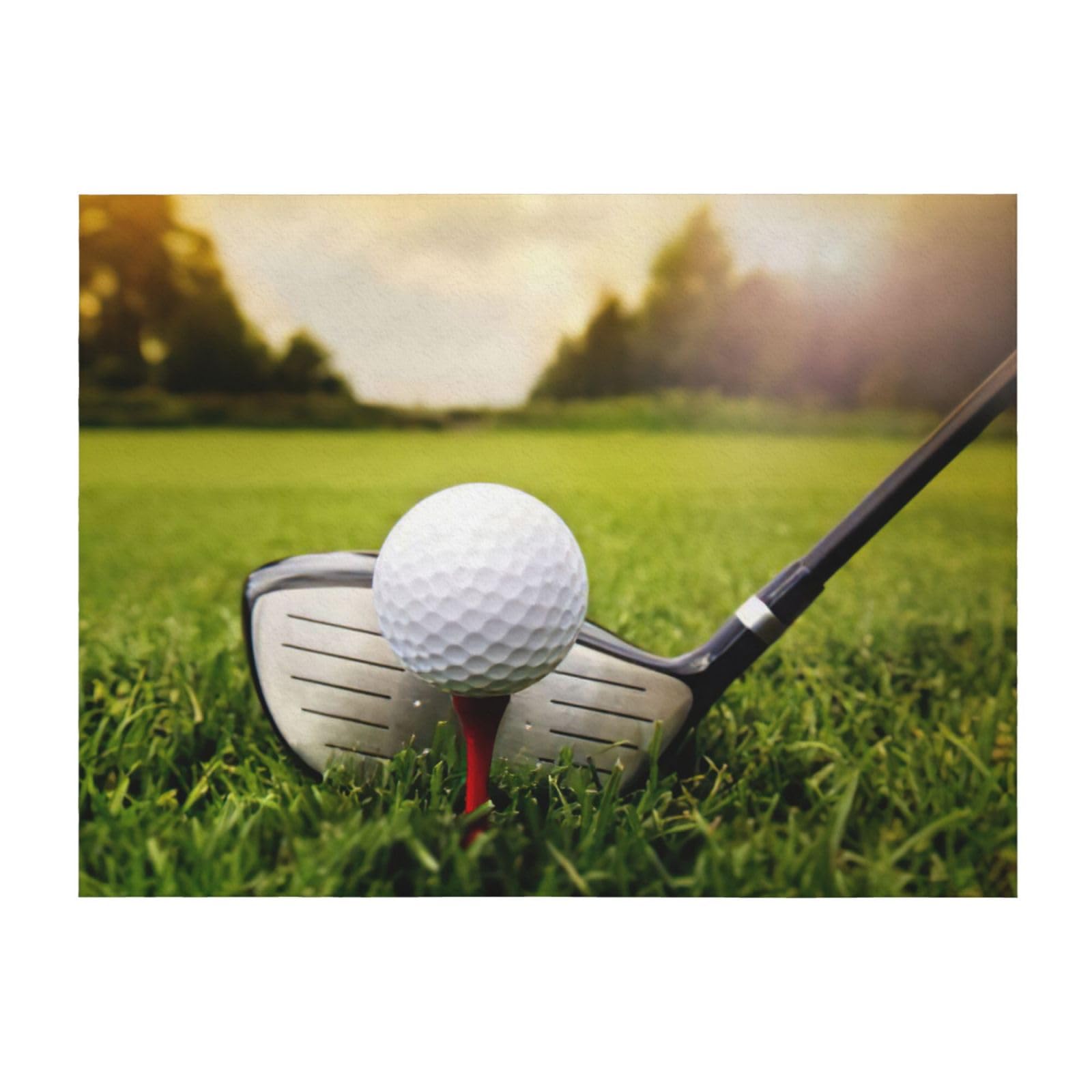 Couverture légère imprimée golf, le cadeau idéal pour lit et canapé