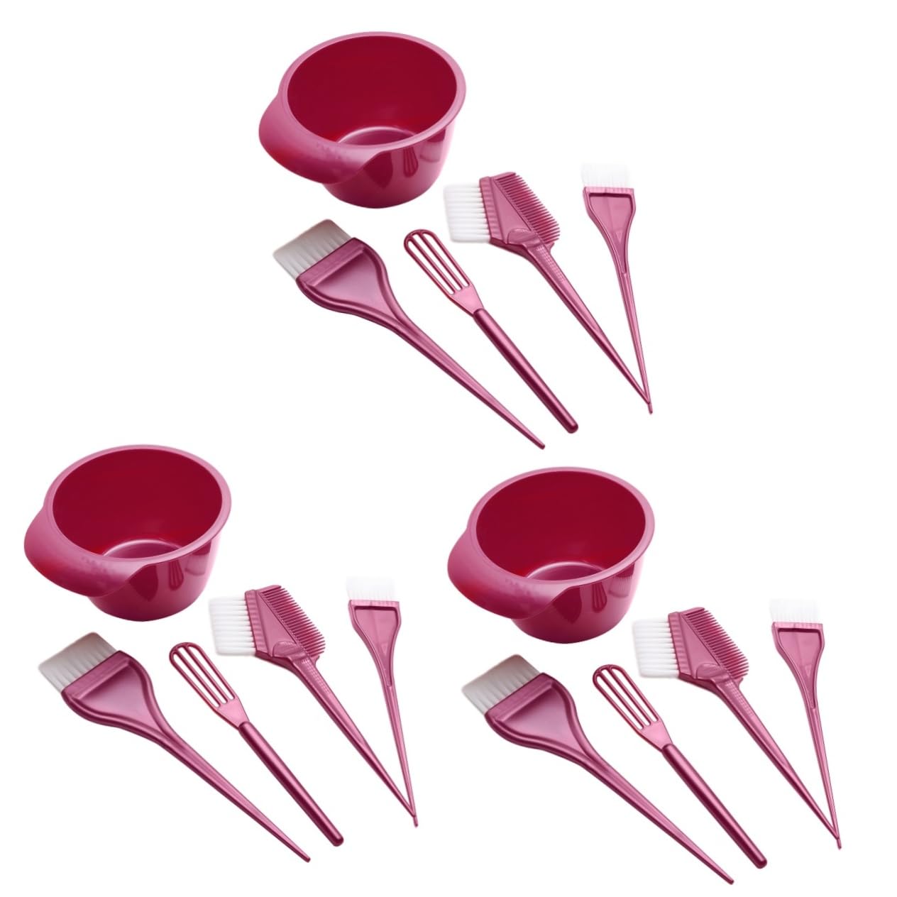 DOITOOL 3sets Strumenti Per Colorazione Kit Professionale Con Ciotola e Pennello Adatto Per Uso Domestico e Salone Include Accessori Per e Mischiatura Facile Da Usare Per Principianti e