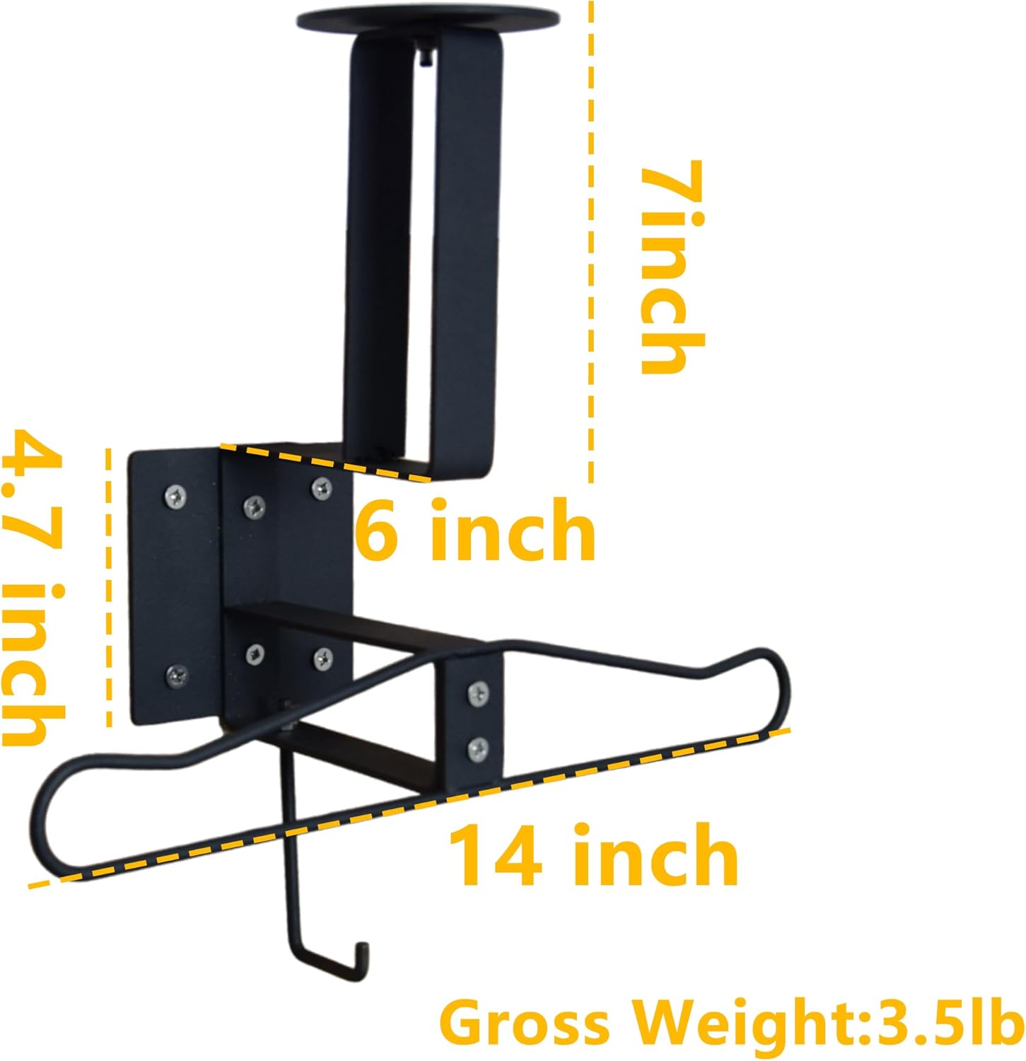 Tactical Accessory Display Rack Ferrous with Helmet Holder Multipurpose Wall Mount Organizer for Motorcycle, Cycling, and Sports Gear