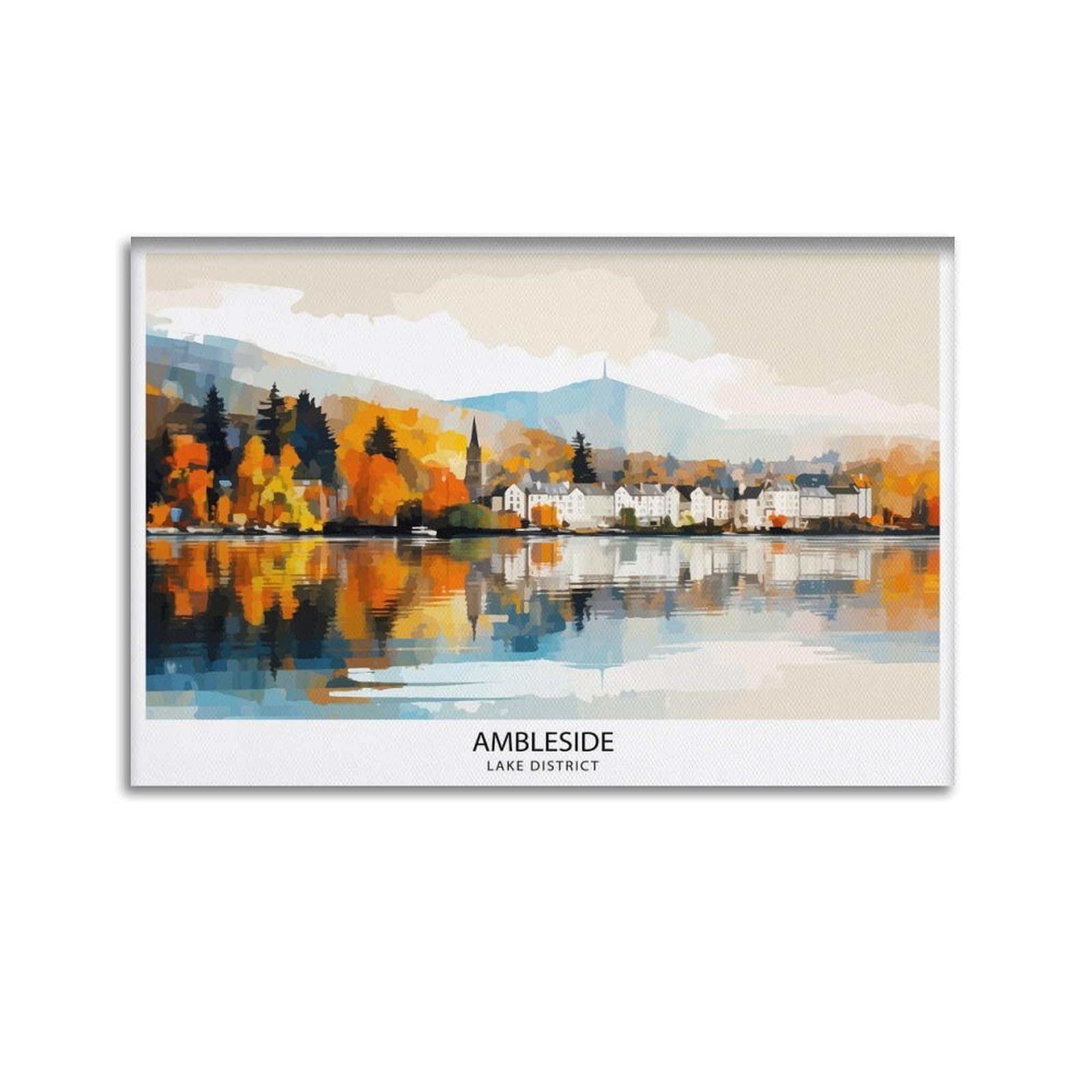 xiaoxiaoshen Ambleside Lake District Travel Canvas Poster Wall Art Prints Room Aesthetic Murals Bedroom And Living Decorations 24x36inch(60x90cm)