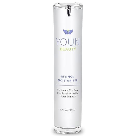 YOUN Beauty Retinol Night Cream Moisturizer for Face by Holistic Dr. Anthony Youn – Paraben-Free Face Moisturizer with Vitamin B5 & E, Hyaluronic Acid, and Green Tea for Skin Renewal, 50ml