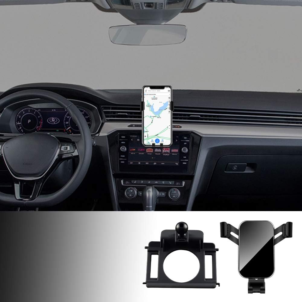 KUNGKIC Auto Universal Car Phone Holder Compatible with Volkswagen VW Arteon 3H7 2017 2018 2019, Air Vent Phone Mount Adjustable Car Phone Cradle Fit for 4-6.2 Inches Phone iPhone Samsung (Black)