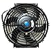 Upgr8 Universal High Performance 12V Slim Electric Cooling Radiator Fan With Fan Mounting Kit (10 Inch, Black)