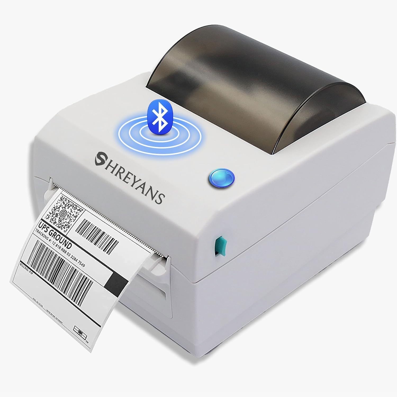 SHREYANS (CD410 4 Inch Receipt, Label Printer for Invoicing & Labelling (Recommended for Shipping Label & Ecommerce Invoice, Barcode Label, Tag) (Color- White)