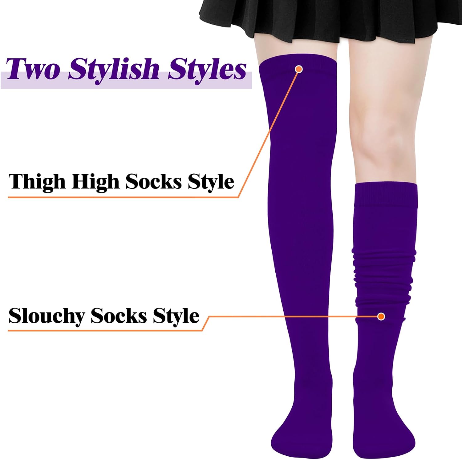 Sarfel Thigh High Socks for Women Over the Knee Socks For Women Knee High Stockings Thigh Highs Halloween Sock Costume Cotton