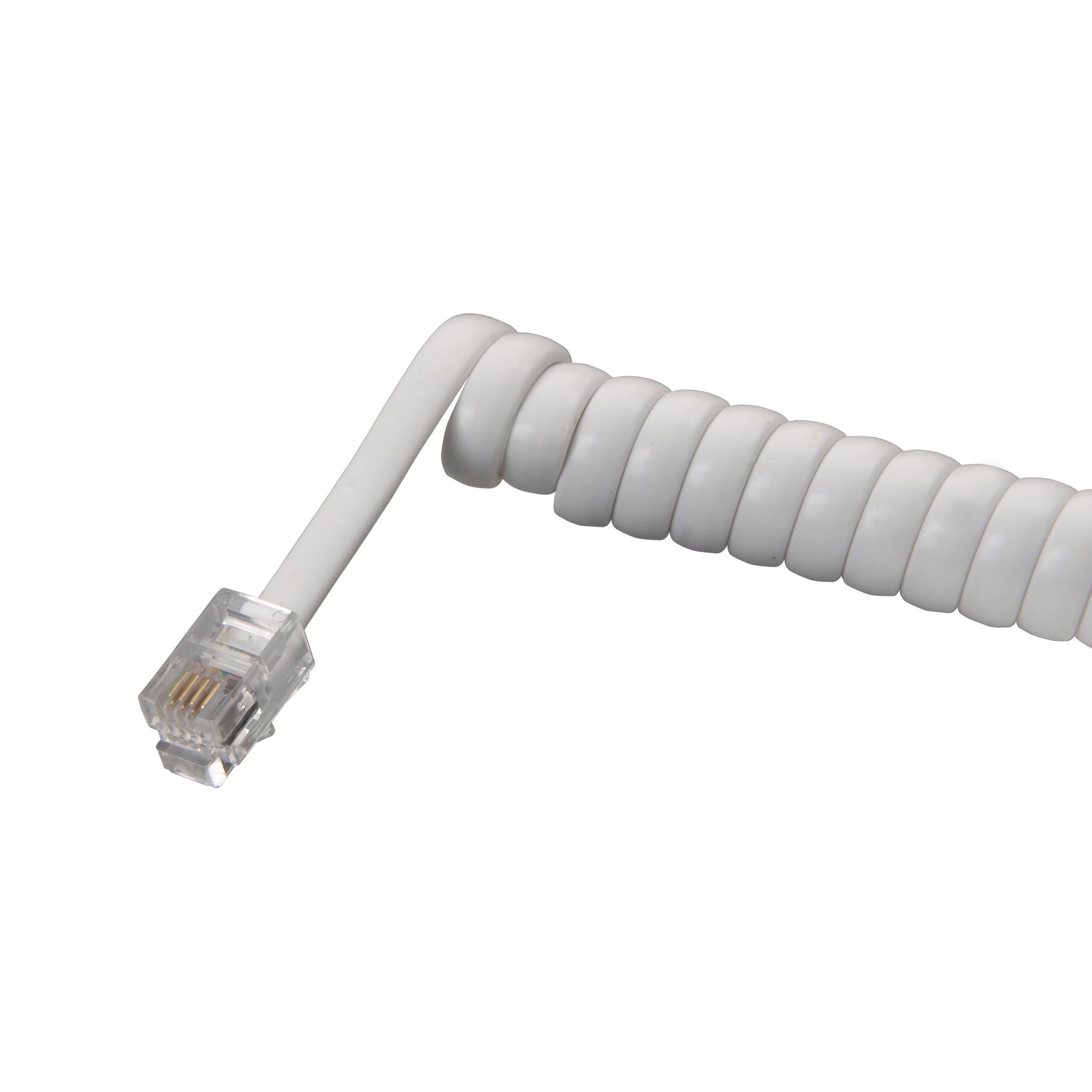 AmerTac - Zenith TH1025W TH1025W 25 FT Handset Coil Cord, White Landline Telephone Accessory