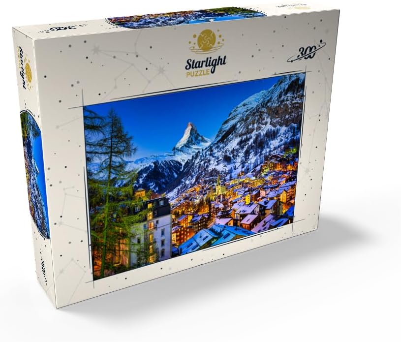 MyPuzzle Zermatt and The Matterhorn Switzerland - Premium 300 Piece Jigsaw Puzzle for Adults