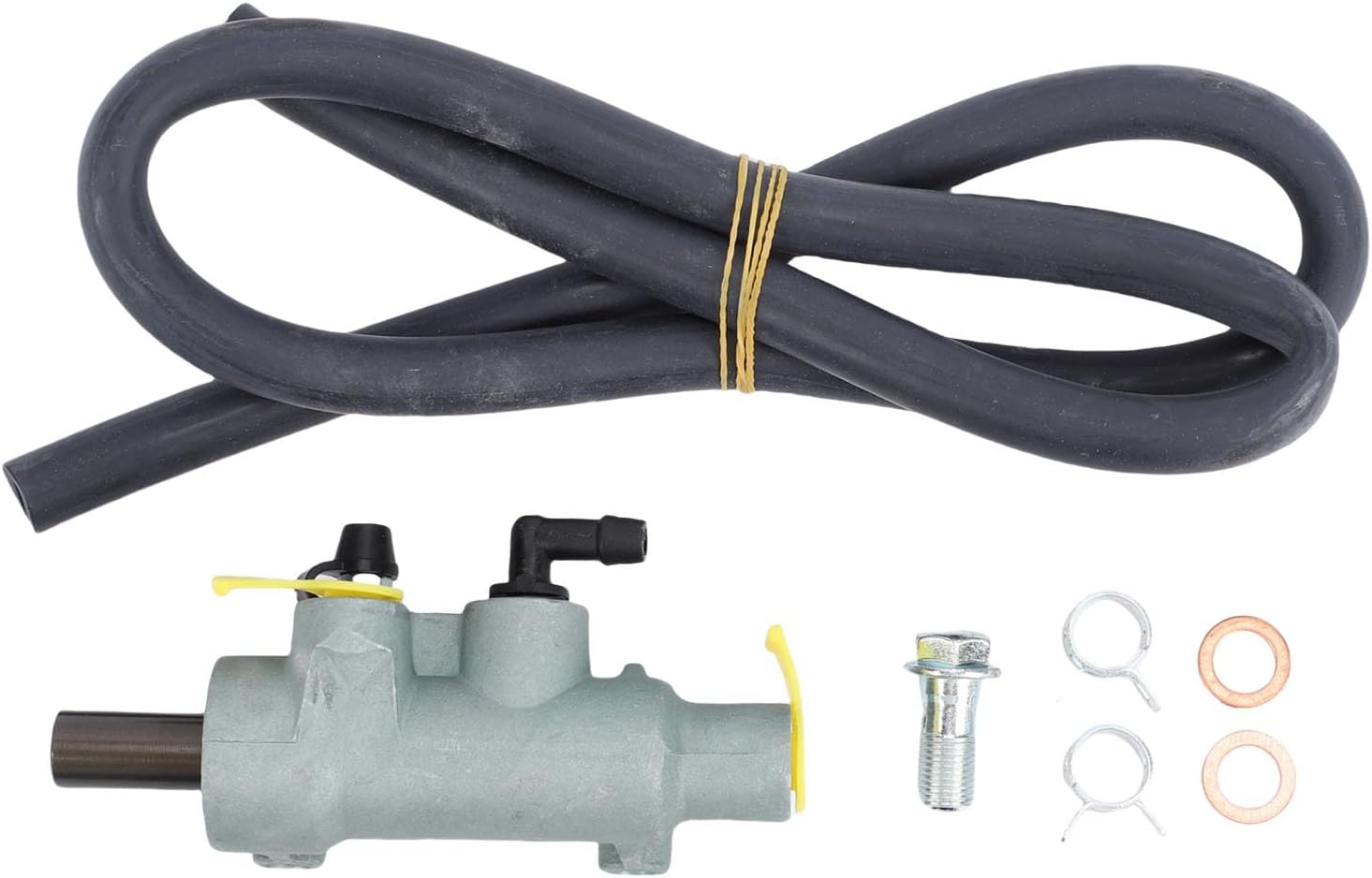 Rear Brake Master Cylinder Replacement for Polaris ATP 330 500 4X4 2004-2005 OEM 1910637 with Hose for ATV Fast Response Precision Engineered Metal Rubber Construction