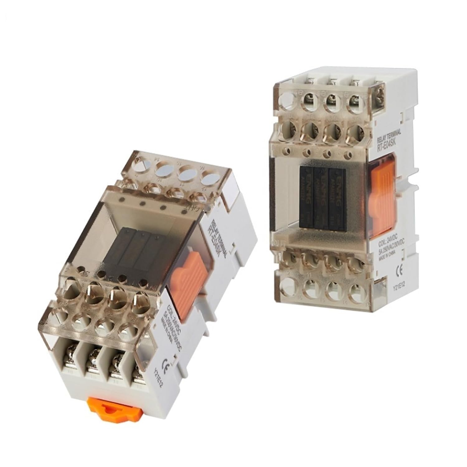 Small Relay Module PLC Terminal RT-E04SK Independent 4 Normally Open 5A DC 24Vdc 1Pcs
