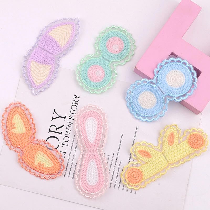 Naszywka haftowana 11 * 5 CM 20 SZTUK Haftowane Naszywki z Uszami, Aplikacje Żelazkowe, Chińskie Na Ubrania, Duże Do Szycia Kurtkę Jeansową(Light Blue)