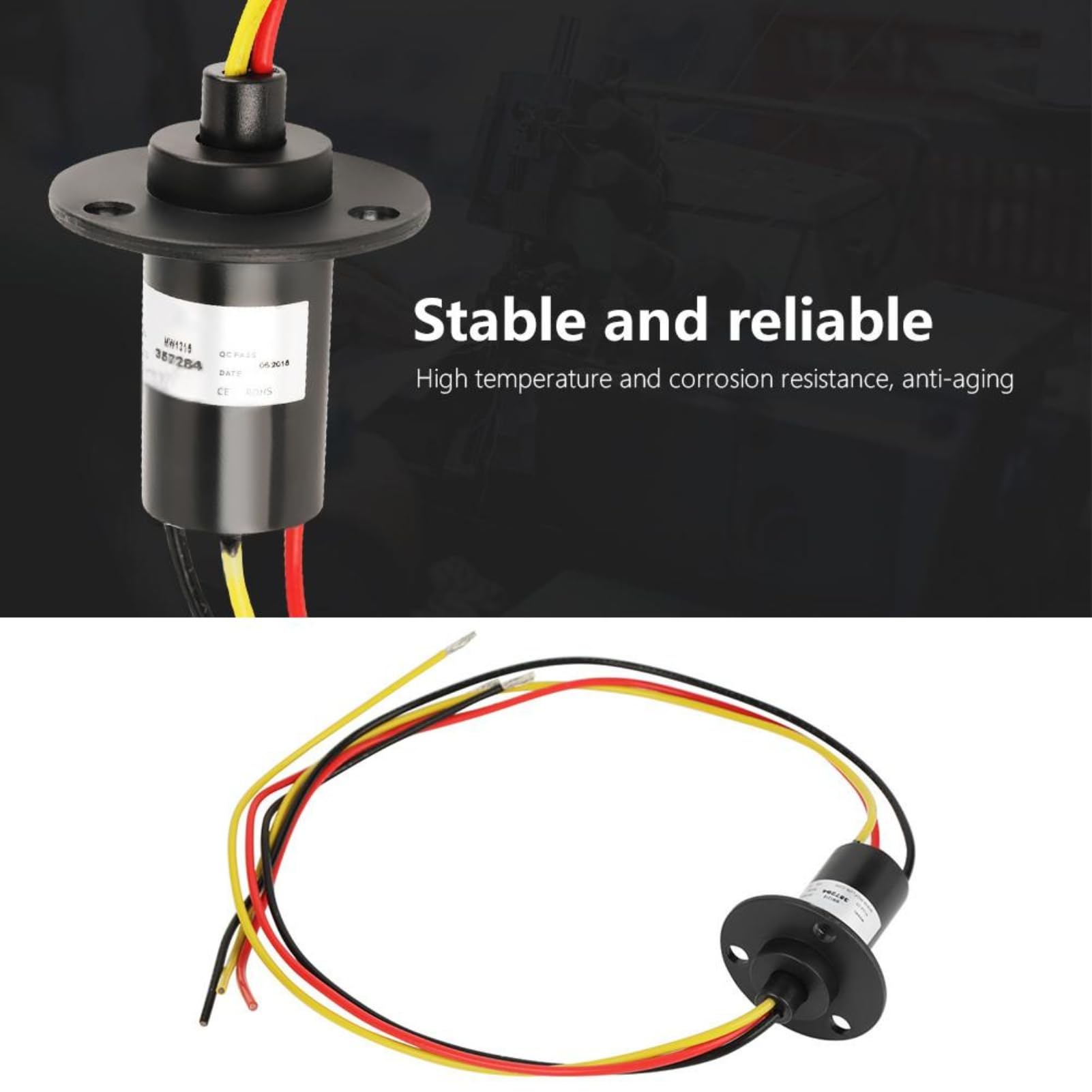 Jadeshay Collecteur Électrique Tournant, Collecteur D'Éolienne À 3 Fils 15A 0-600V 250 Tr/Min Pour Éoliennes