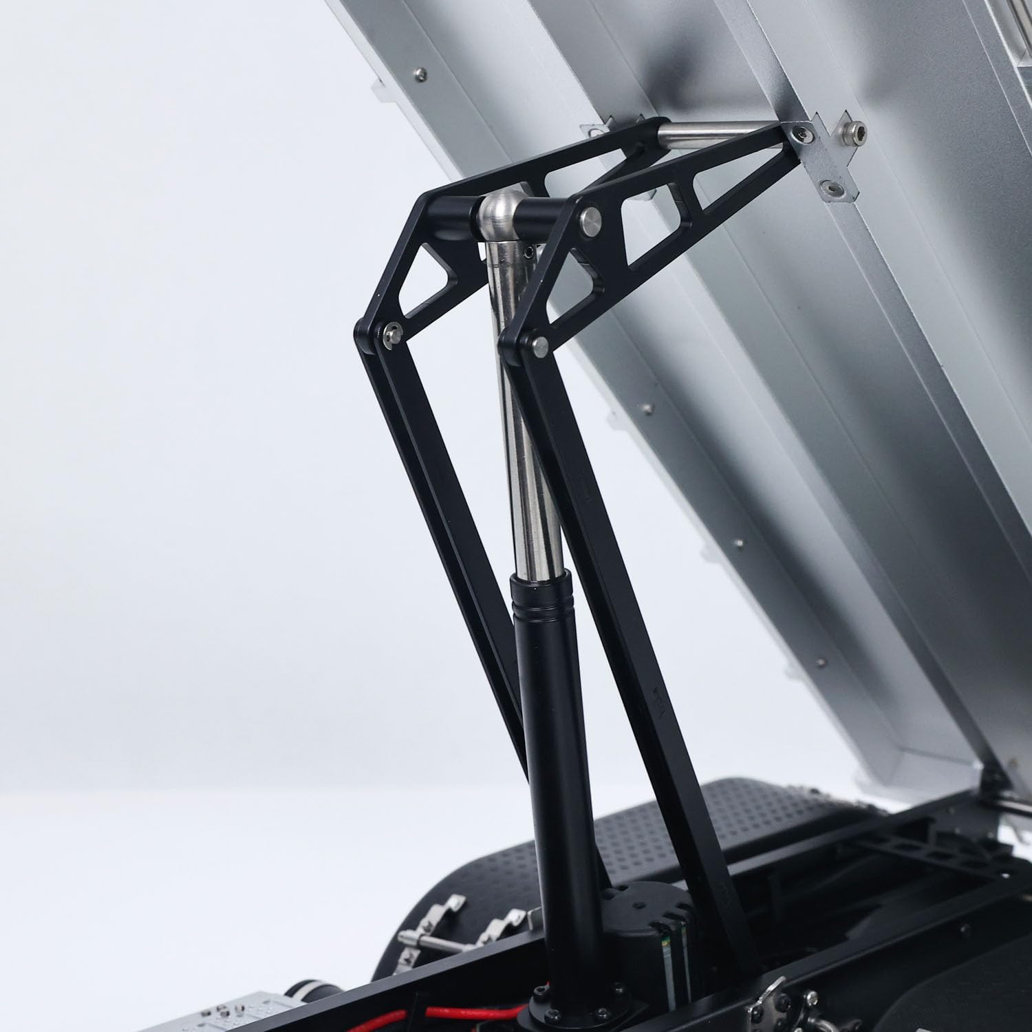 RTR Kabolite 8X8 1/14 RC Dump Truck K5703 Electric Lifting Remote Control Tipper Model 2Speed Gearbox Lights Sound System Hobby Grade Truck Model for Ages 14+(Grey)