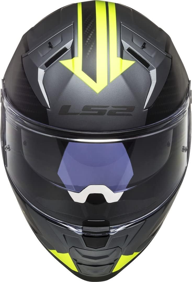 LS2, Casco Moto Integrale VECTOR II SPLITTER Matt Titanium H-V Yellow, L