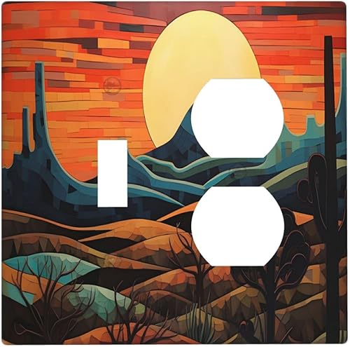 Miniatura 116 de Cubiertas de Interruptor de Luz de 1 Pandilla Bosques Animales Flores Hierba Árboles Placa de Pared Decorativa Interruptor Eléctrico para Decoración