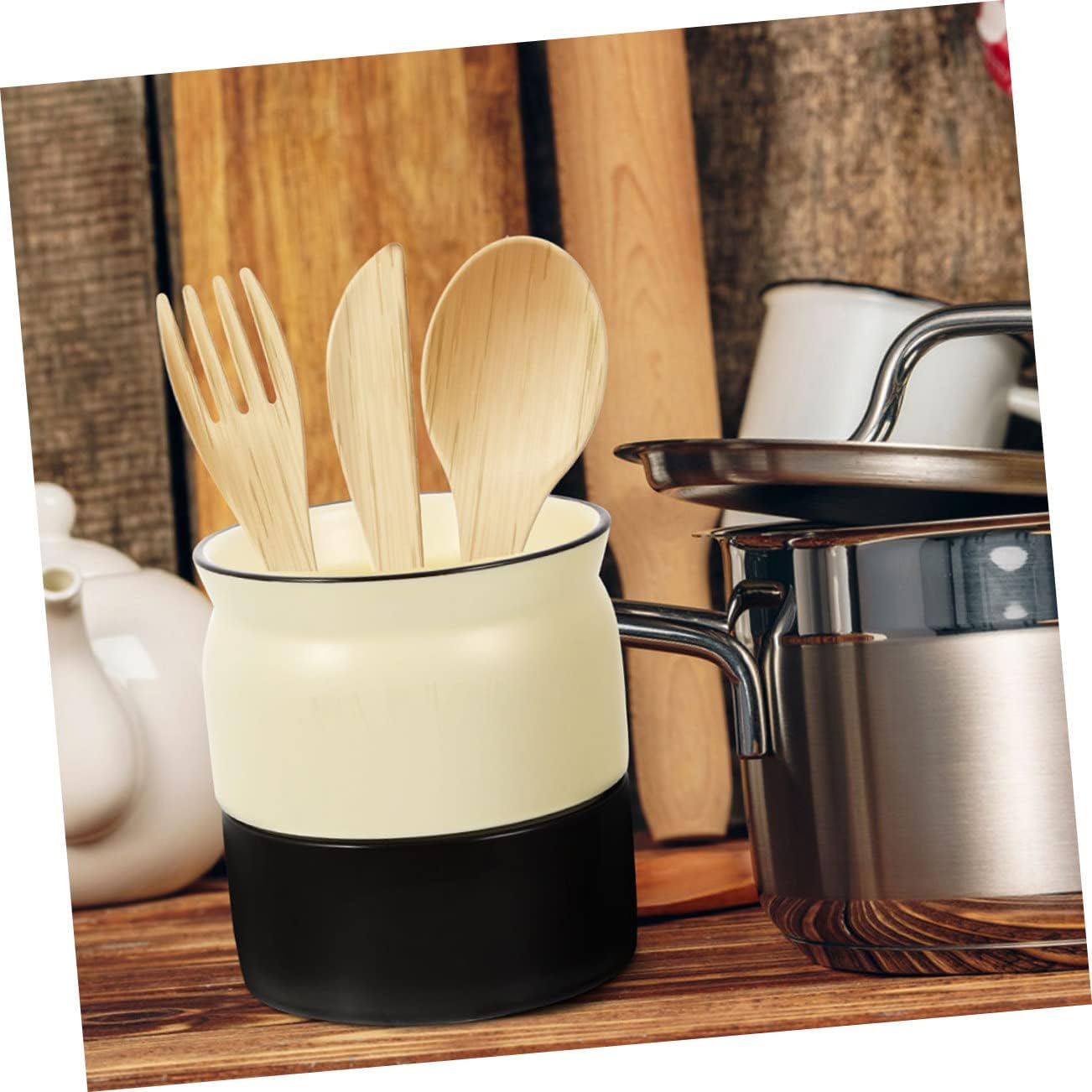 2pcs Kitchen Utensil Holder Nordic Style Cutlery Storage Container Decorative Chopsticks Organizer for Modern