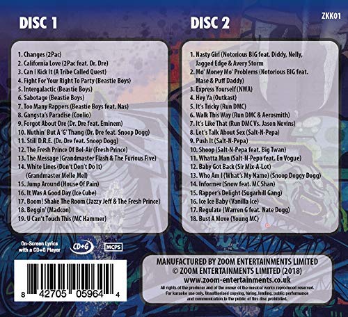 Vista 2 de Zoom Karaoke Kings Vol 1 Classic Hip Hop