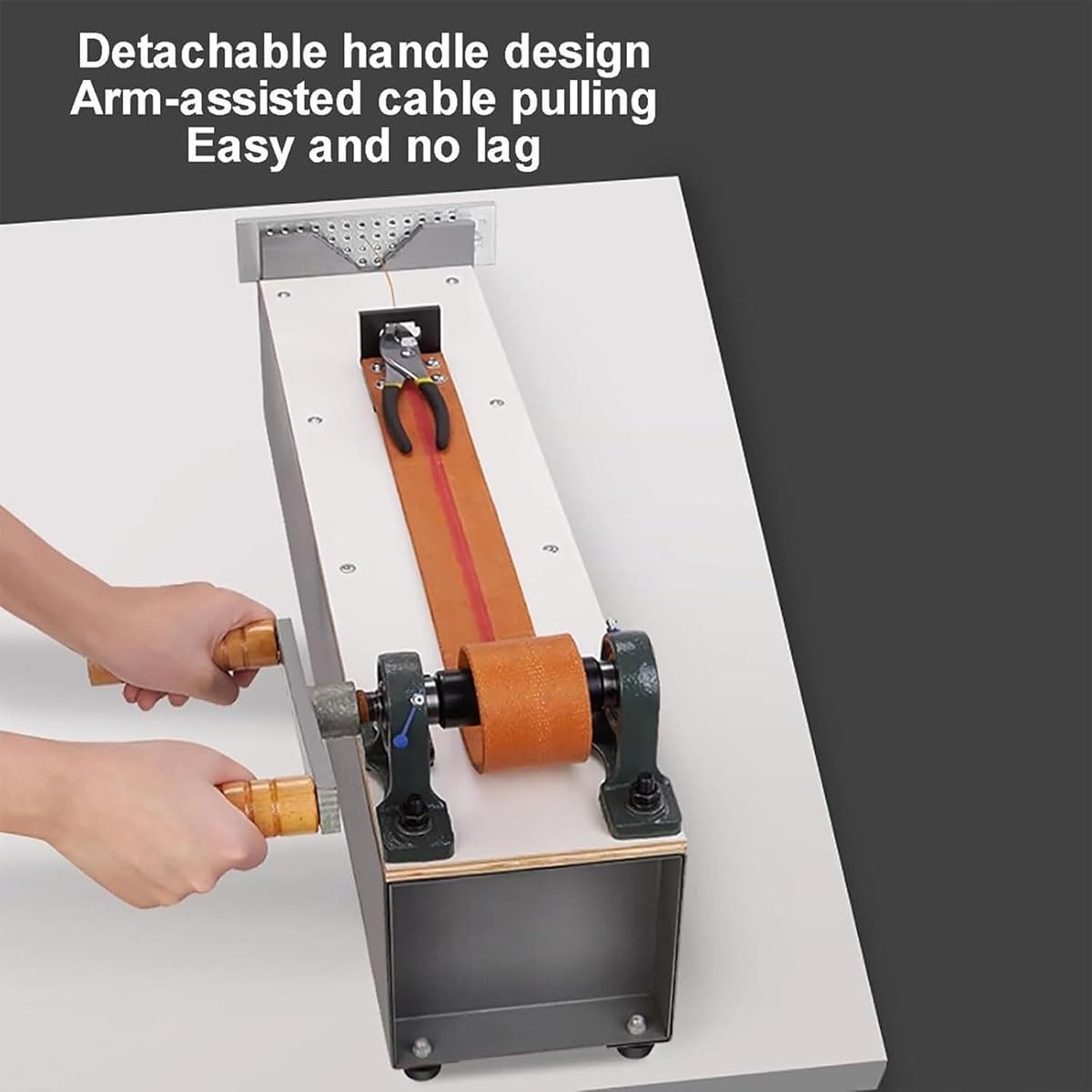 Schmuckdrahtziehmaschine, manuelle Bank-Drahtziehmaschine mit abnehmbarem Doppelgriff, DIY-Schmuckherstellungswerkzeug mit Ziehzange, für Handwerker, Gold/Silberdrähte