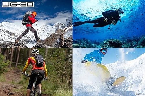 Ricoh Wg-80 Black Waterproof Digital Camera Shockproof Freezeproof Crushproof Microscope Mode #TOP3