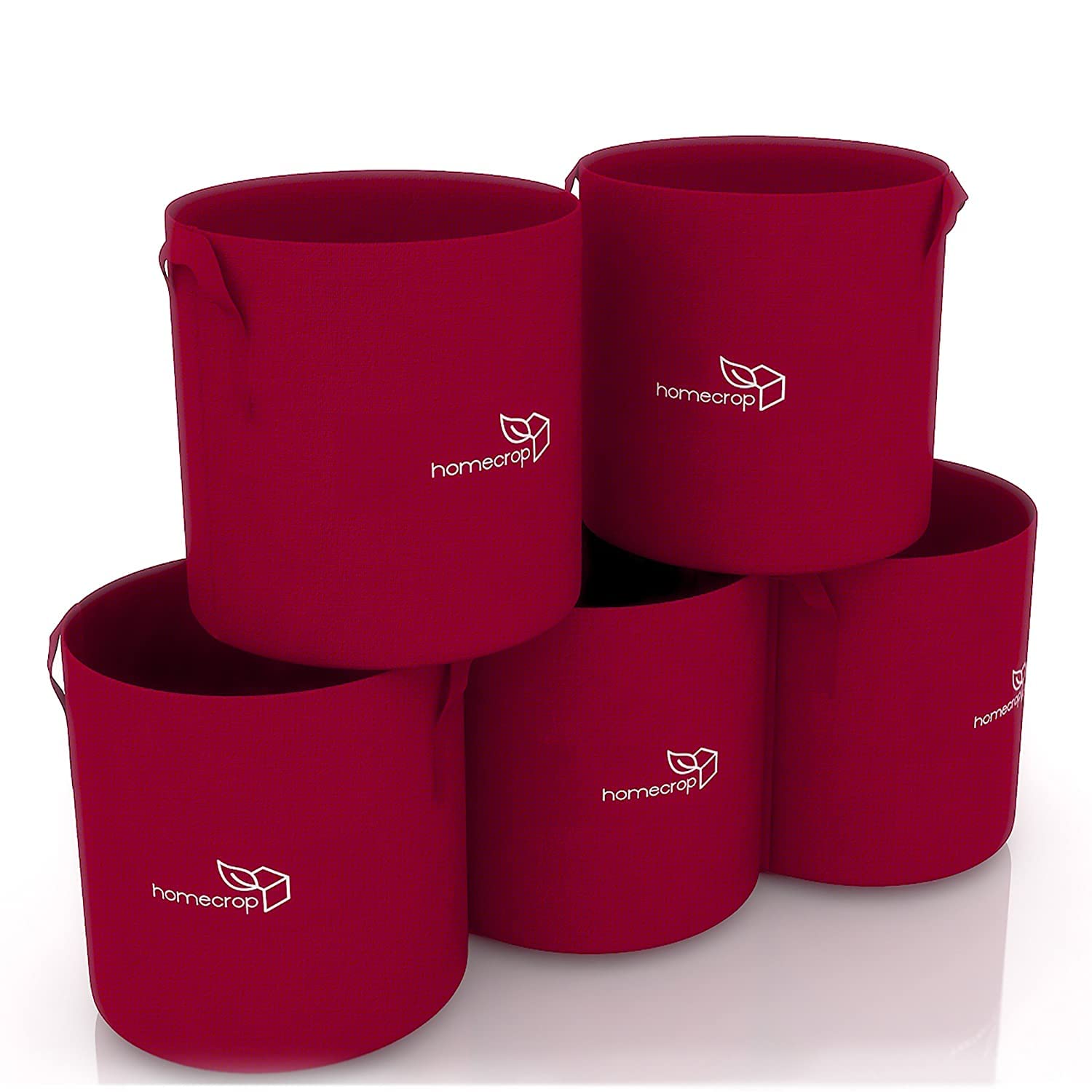 homecrop Fabric 350 GSM Maroon Grow Bags for Terrace Gardening