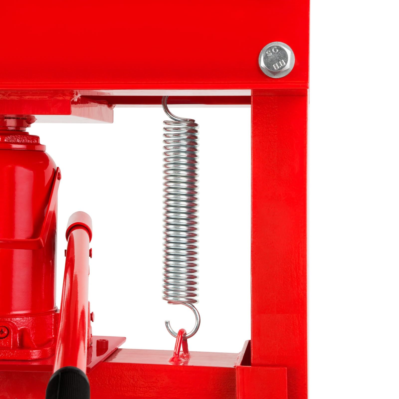 EBERTH Pressa idraulica da officina 12T, regolabile a 8 posizioni, altezza massima di lavoro 750 mm, larghezza di lavoro 430 mm, altezza totale 1335 mm, 2 ganasce di supporto, cilindro idraulico