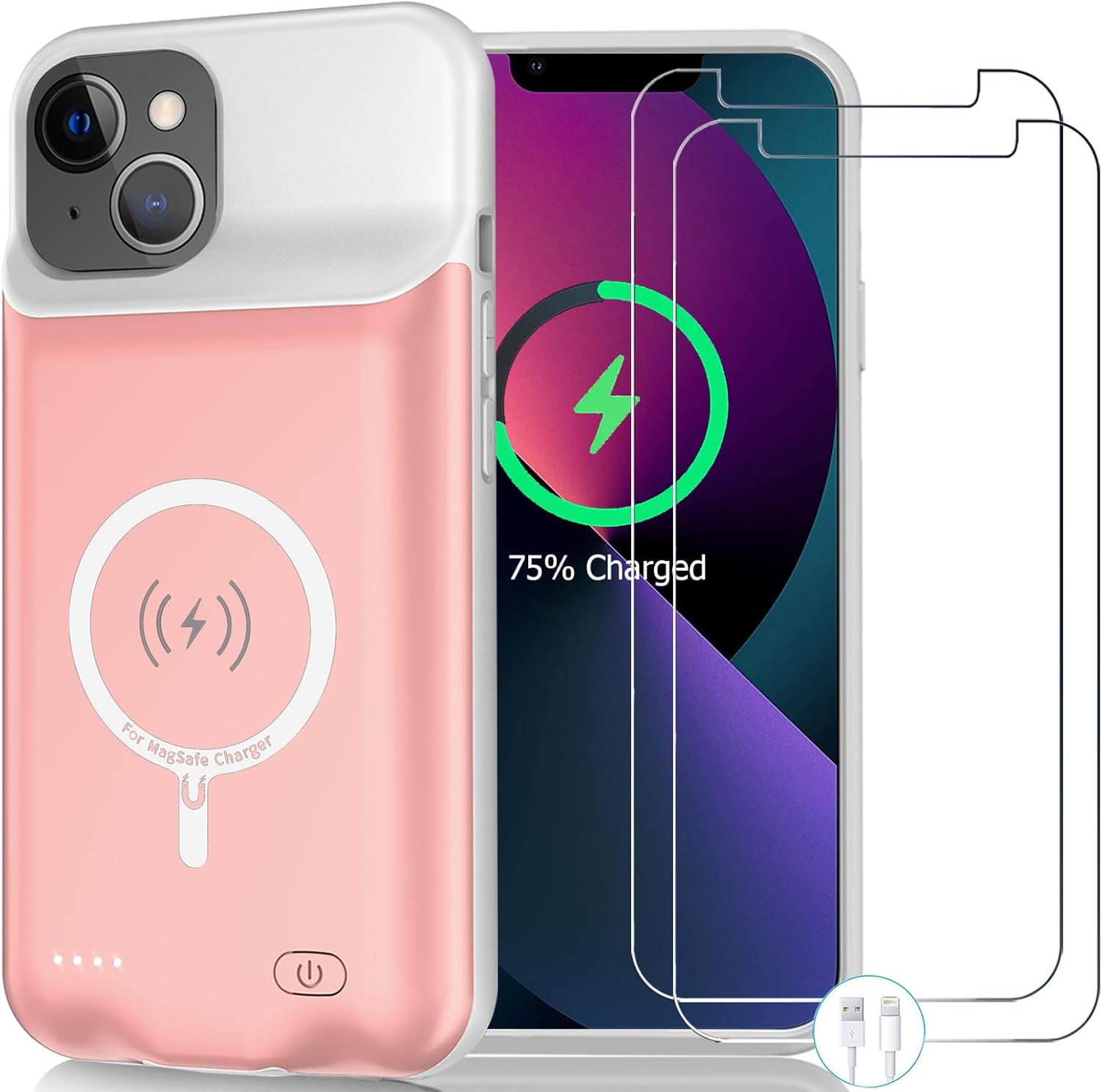 Wireless Charging Case for iPhone 13, 10000mAh High
