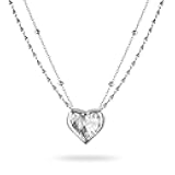 Heart Necklace for Women Sterling Sliver Layered Necklaces for Women Pendant Necklace Dainty Layering Necklaces Jewelry for Women Birthday Gifts