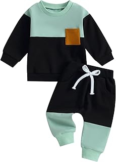 Sponsored You’re seeing this ad based on the product’s relevance to your search query.Learn more about this advertisement Yassiglia Clothing Sets for Baby Boys Casual Jogging Suit Newborn Soft Baby Clothing Colour Patchwork Sweatshirt + Trousers Set