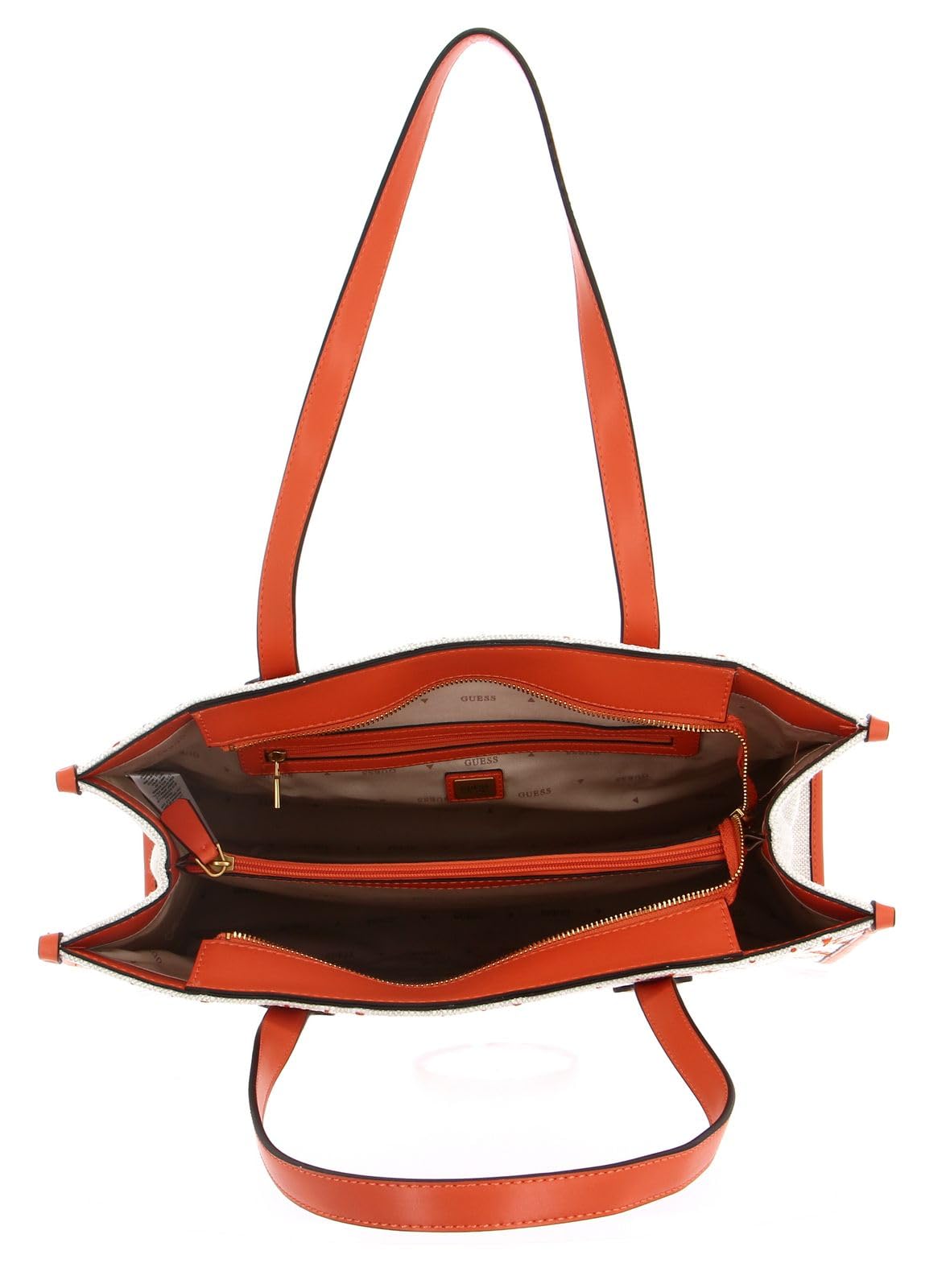 GUESS Shopper Silvana Girlfriend Tote Orange Logo mehrfarbig